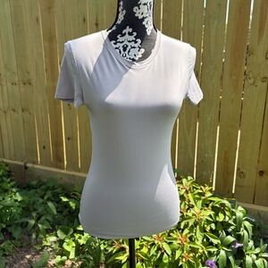NWT PINK Victoria's Secret Violet Light Purple Bling Base Short Sleeve T-Shirt M